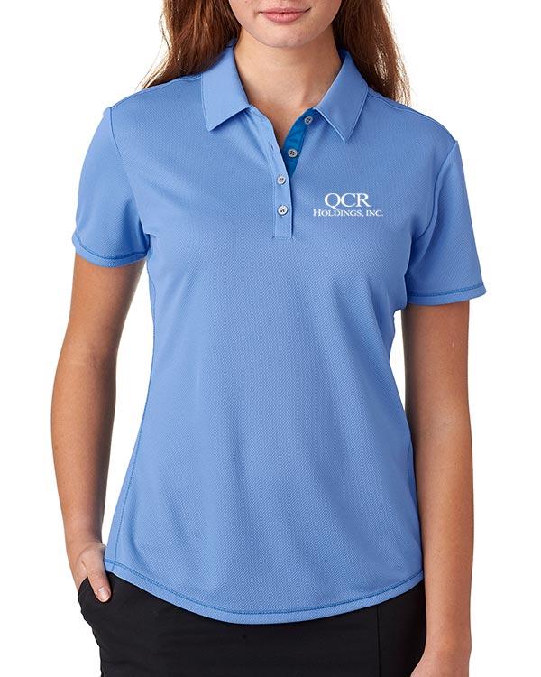 QCR Ladies' adidas Golf climacool® Mesh Color Hit Polo