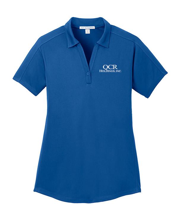 QCR Ladies' Diamond Jacquard Polo Shirt