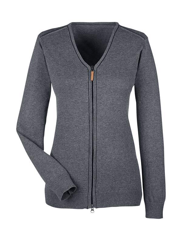 QCR Ladies' Manchester Fully-Fashioned Full-zip Sweater