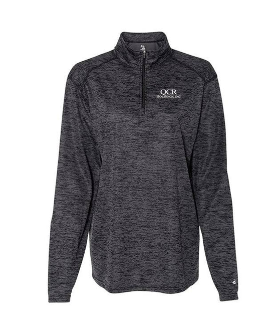 QCR Ladies' Tonal Blend Quarter-zip Pullover