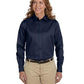 QCR Ladies' Twill Blend Button Down Shirt with Stain-Release
