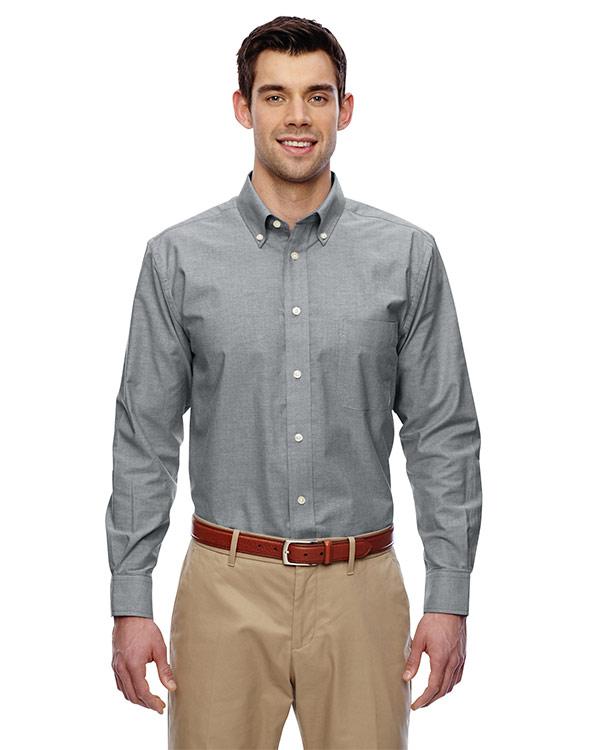 QCR Men's Oxford with Stain-Release Button Down Shirt