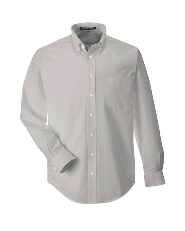 QCR Men's Solid Broadcloth Button Down Shirt