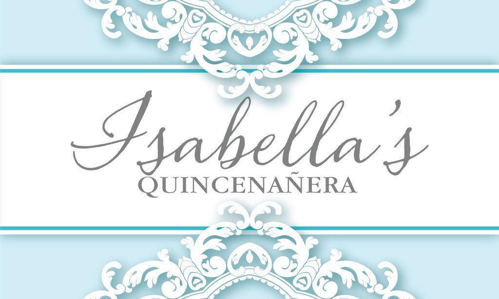 Quinceañera Banner - Lace Design