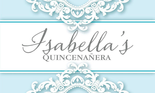 Quinceañera Banner - Lace Design