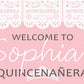 Quinceañera Banner - Traditional Paper Cutout Design