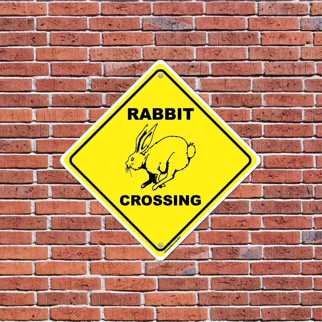 Rabbit Crossing Sign or Sticker