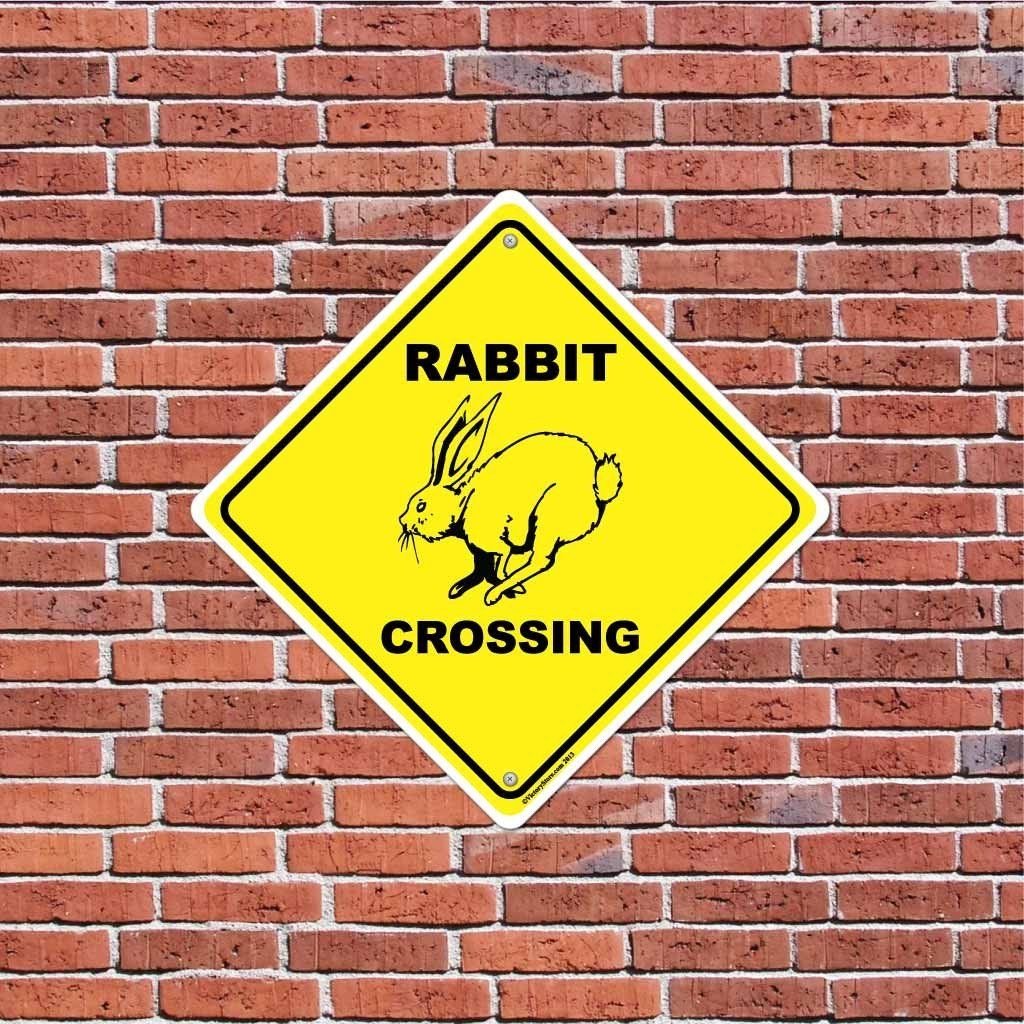 Crossroads Rabbit Rabbit Crossing Aluminum Sign or Sticker | VictoryStore – VictoryStore.com