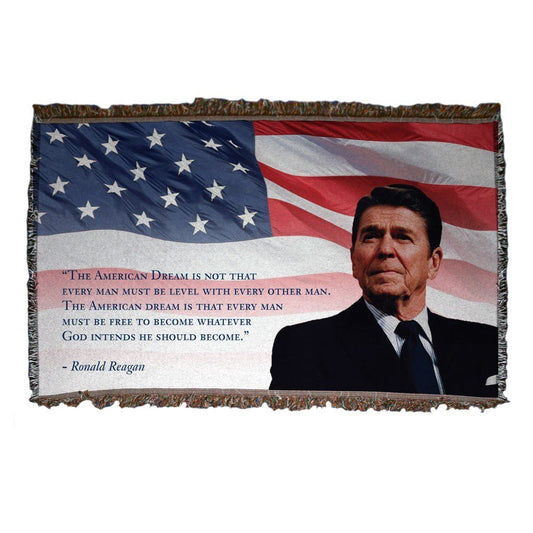 Reagan and Bush 1984 - Woven Blanket - Reagan Quote