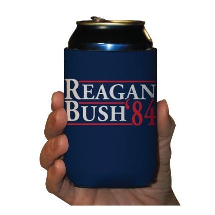 Reagan and Bush '84 Can Cooler - set of 6 - FREE SHIPPING