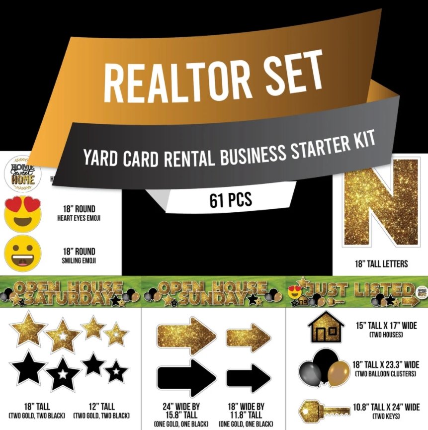 Realtor Yard Greeting Starter Package - 61 pcs