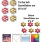 Red and Gold Sparkle Snowflake Magnets (19640)