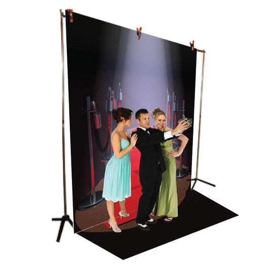 Red Carpet Vinyl Photography Backdrop - 8'x10' or 8'x14'