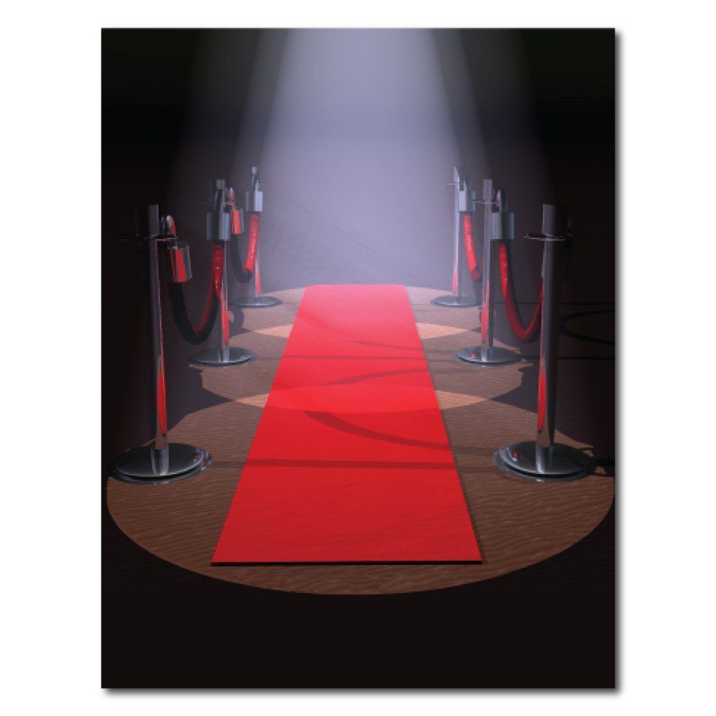 Red Carpet Vinyl Photography Backdrop - 8'x10' or 8'x14'