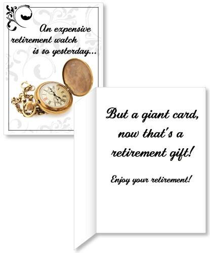 Giant Retirement Watch Card - 3' Stock Design