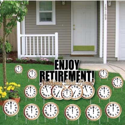 Retirement Yard Card 'Nothing But Time' - 13 pcs - FREE SHIPPING