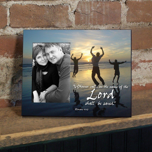 Romans 10:13 Decorative Picture Frame - Holds 4x6 Photo