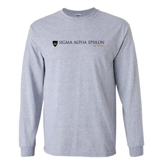 Sigma Alpha Epsilon Long Sleeve T-shirt Full Logo - FREE SHIPPING
