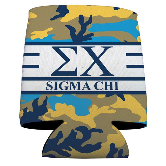 Sigma Chi Can Cooler Set of 12 - Army Camo FREE SHIPPING