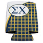 Sigma Chi Can Cooler Set of 12 - Plaid FREE SHIPPING