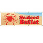 Seafood Buffet Vinyl Banner with Grommets