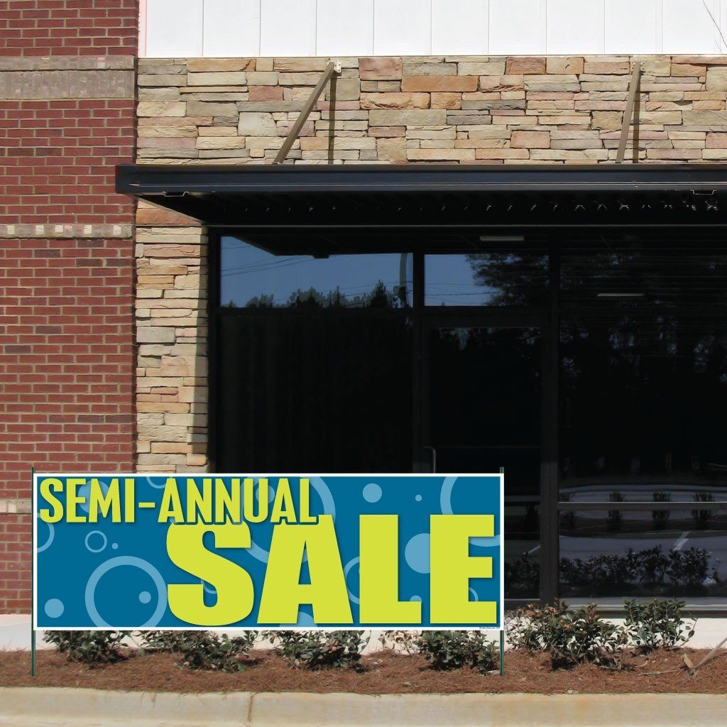 Semi Annual Sale Vinyl Banner with Grommets