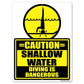 Shallow Water, Diving is Dangerous Sign or Sticker - #7