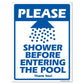 Shower Before Entering The Pool Sign or Sticker - #4