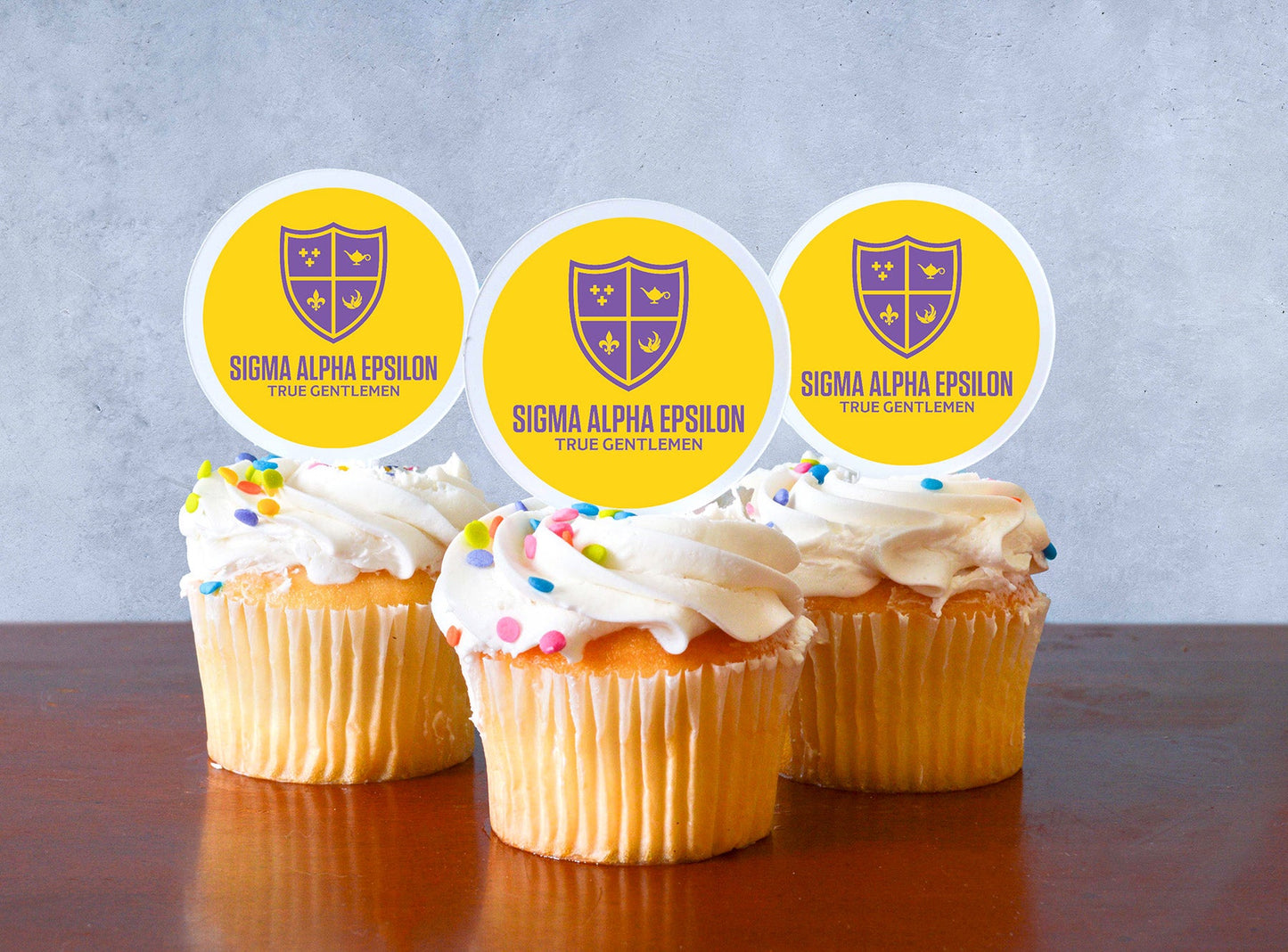 Sigma Alpha Epsilon Cupcake Toppers - Officially Licensed