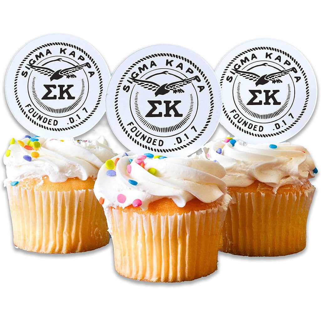 Sigma Kappa Cupcake Toppers - Officially Licensed