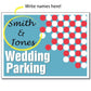 Wedding Parking Wedding Yard Sign with stakes - 18"x24" Corrugated Plastic - FREE SHIPPING