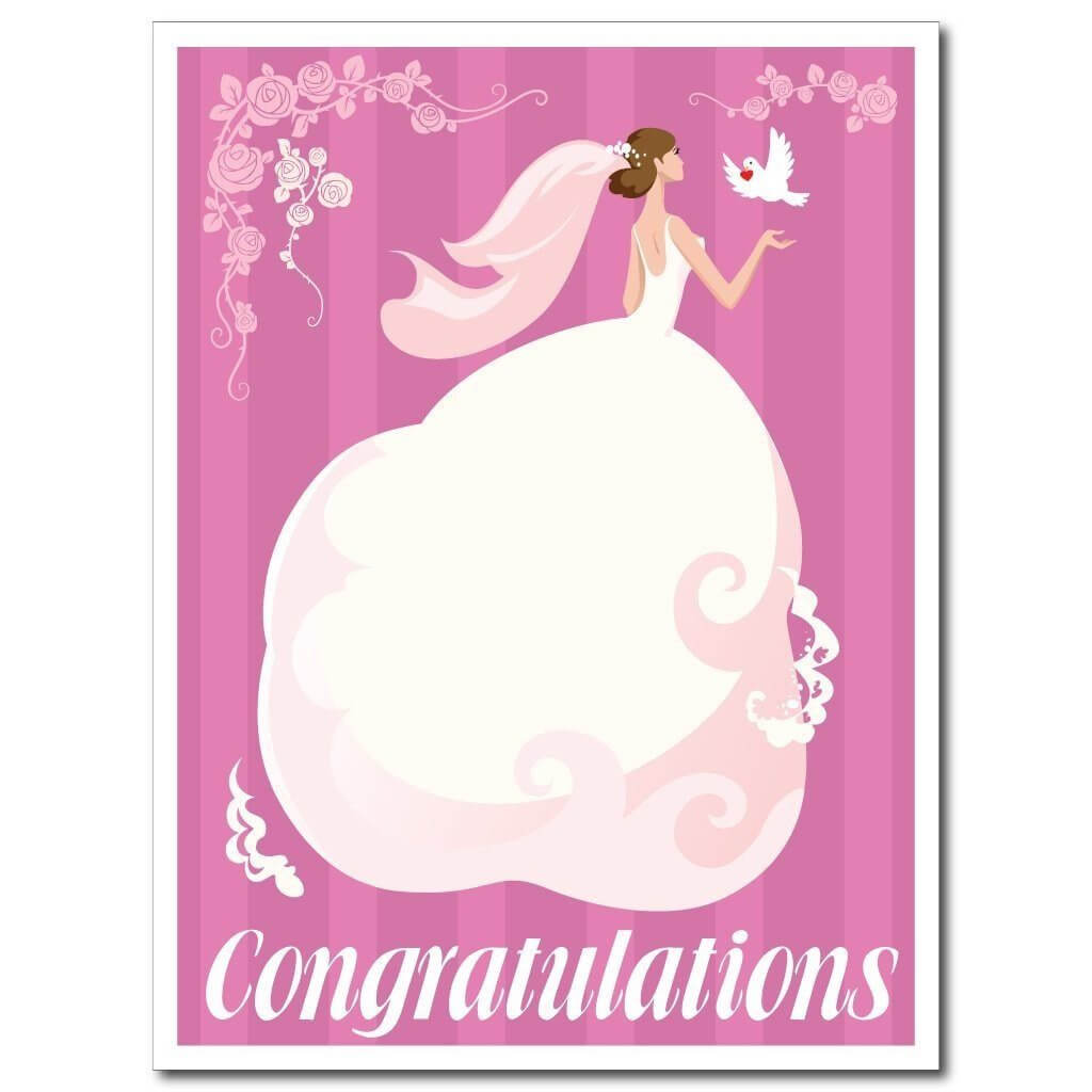 Congratulations Bride Wedding Sign w/EZ stakes - 18"x24" Yard Sign - FREE SHIPPING
