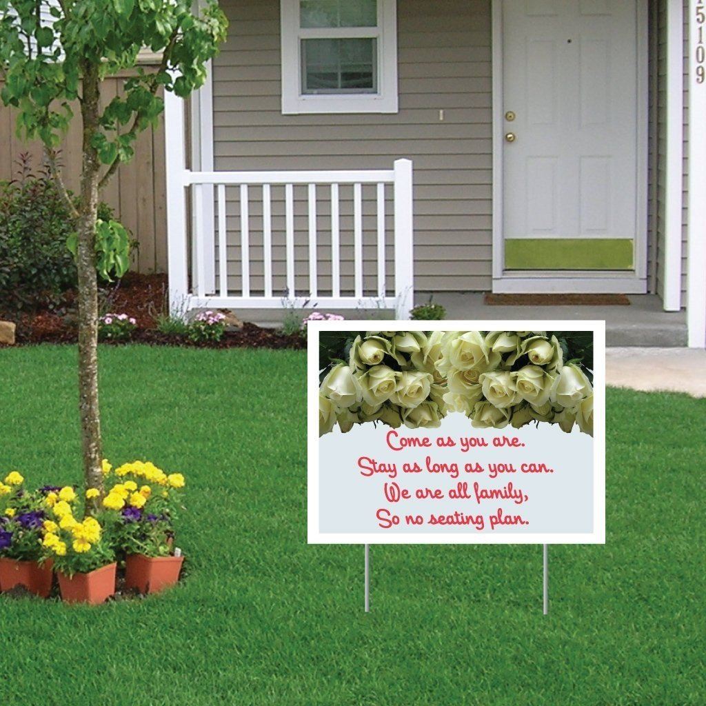 Wedding Yard Sign with stakes - 18"x24" - Corrugated Plastic - FREE SHIPPING