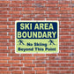 Ski Area Boundary Sign or Sticker - #2