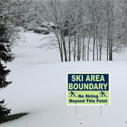Ski Area Boundary Sign or Sticker - #2