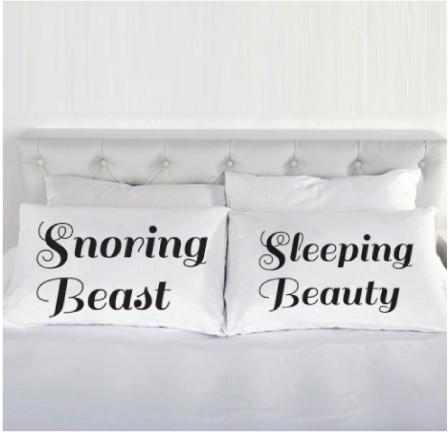 Sleeping Beauty and Snoring Beast Pillow Cases
