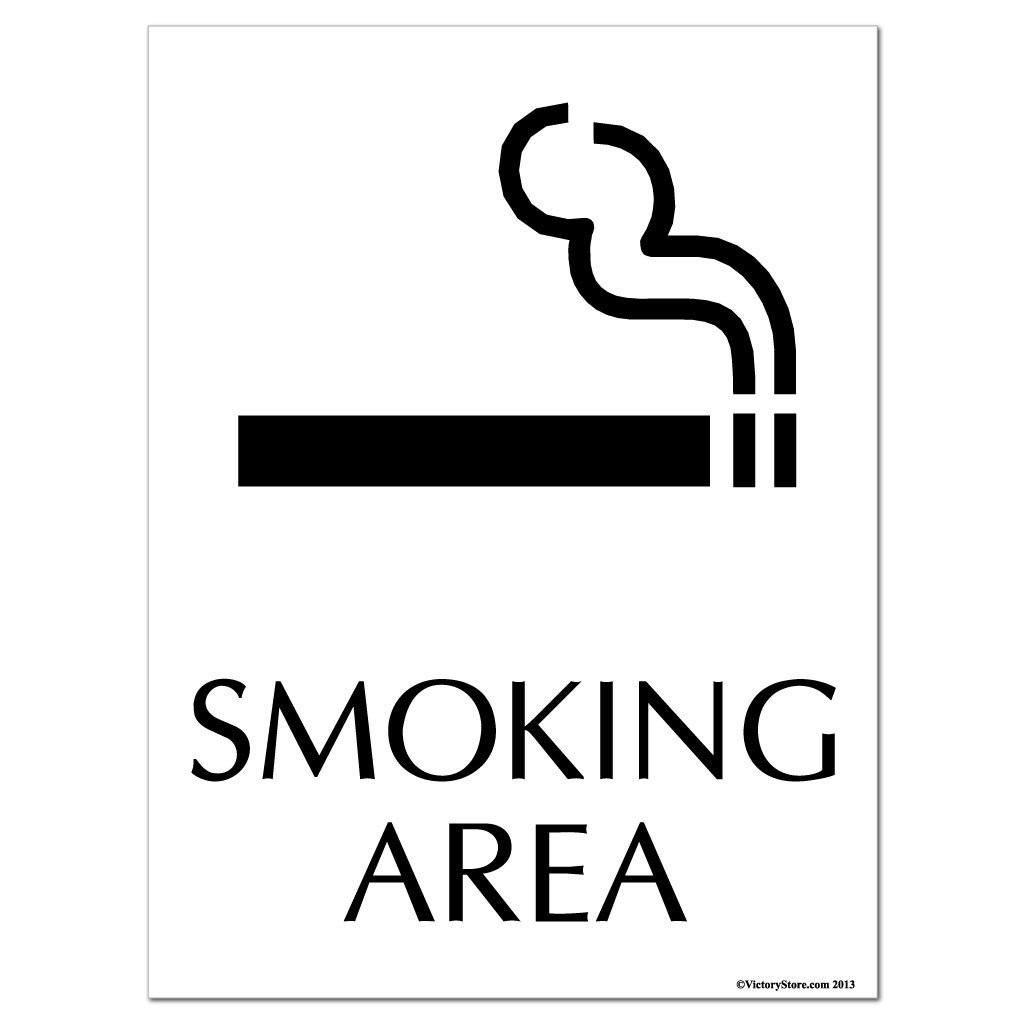 Smoking Area Sign or Sticker - #12