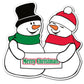 Merry Christmas Snowman Lawn Sign Display Decoration