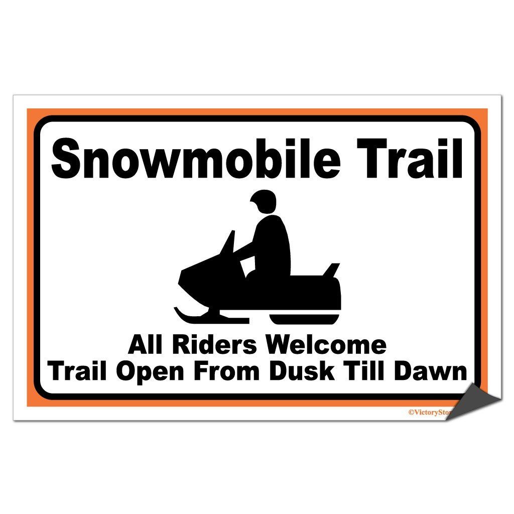 Snowmobile Sign Posts Snowmobile Trail Sign or Sticker | VictoryStore – VictoryStore.com