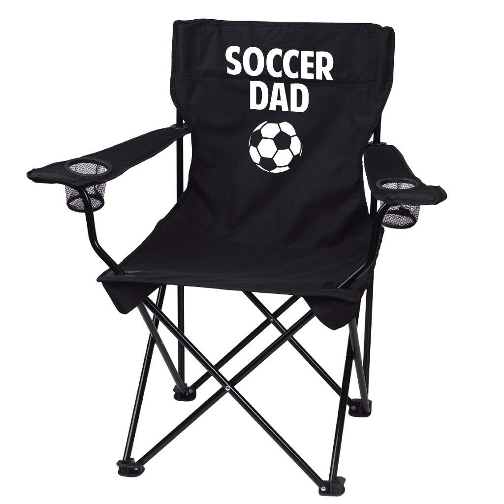 Soccer Dad Black Folding Camping Chair VictoryStore