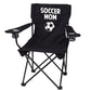 Soccer Mom Black Folding Camping Chair with Carry Bag