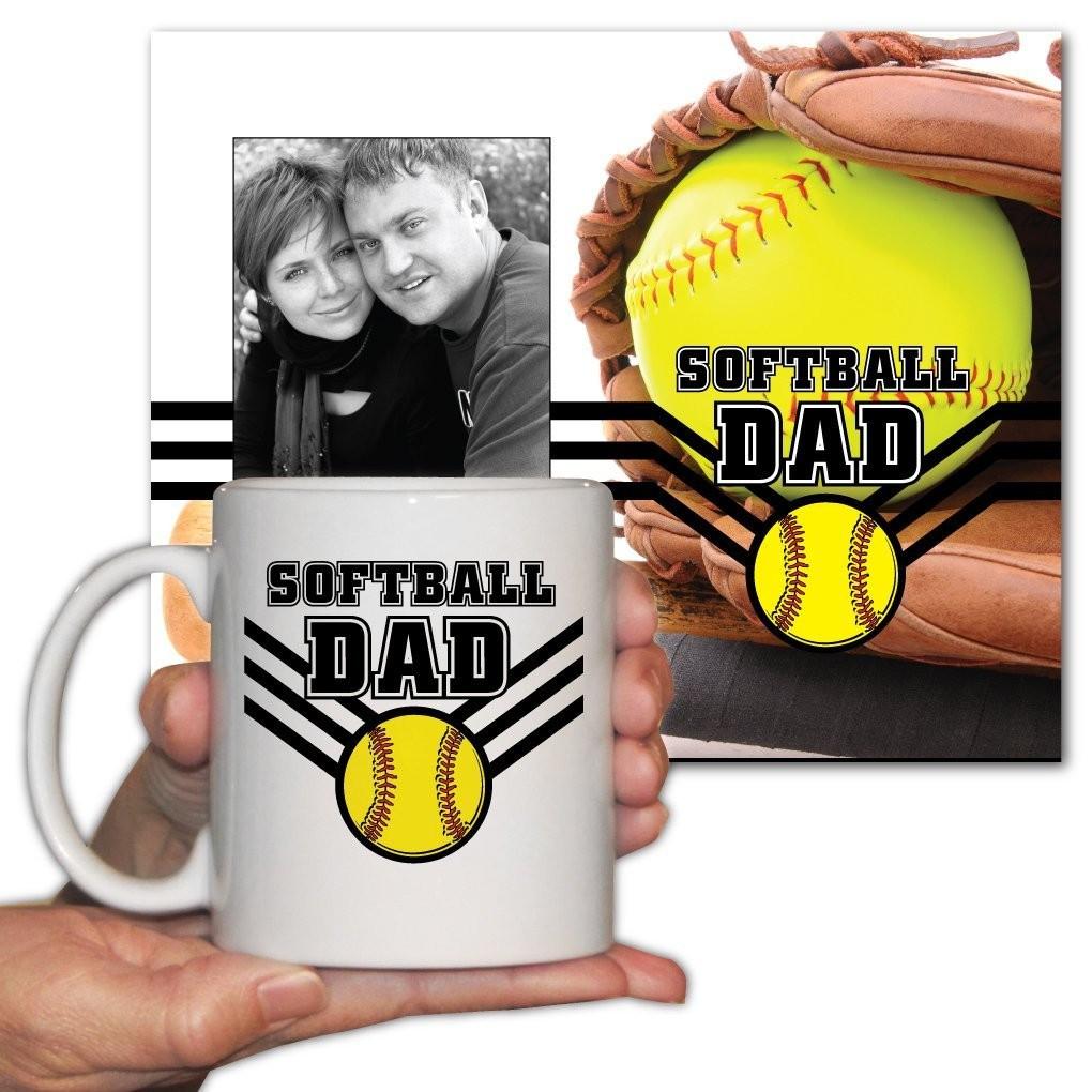 Softball Dad Office Set - Picture Frame and 11oz. Coffee Mug