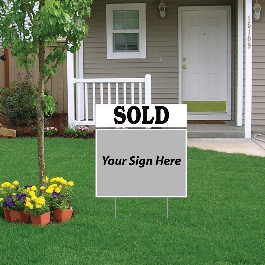 Sold Real Estate Yard Sign Rider Set - FREE SHIPPING