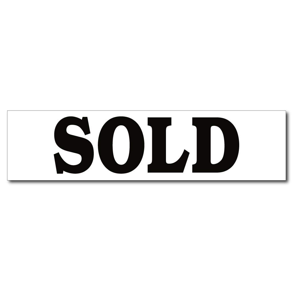 Sold Sign Rider | Real Estate Sign Riders | Red or Black Text ...