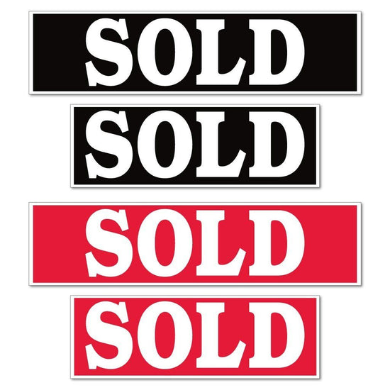 Sold Sign Rider | Real Estate Sign Riders | Solid Background ...