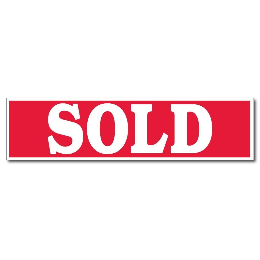 Sold Real Estate Yard Sign Rider Set - Reverse Imprint - FREE SHIPPING