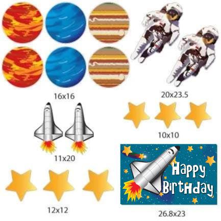 space yard decorations for birthday parties