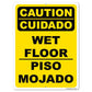 Spanish/English Caution Wet Floor Sign or Sticker - #17