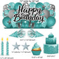 Sparkle Happy Birthday Oversized EZ Yard Card Sign Display - 9 pc set