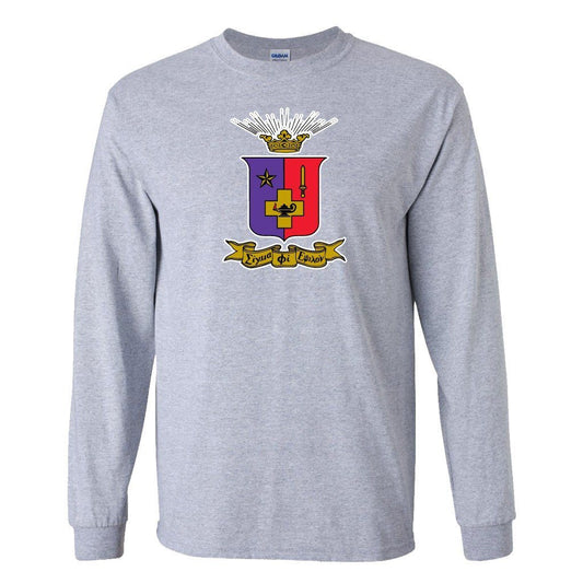 Sigma Phi Epsilon Long Sleeve T-shirt Coat of Arms - FREE SHIPPING